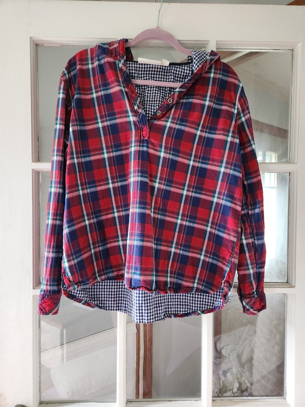 Canyon Guide Outfitters Plaid Shirt - Navy & White